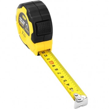 Рулетка DL3798 7,5мх25мм, Автостоп, ударопрочный корпус, метрическая Deli-2