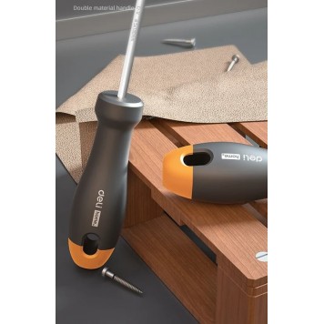 Набор HT1004C отверток "Home Series Gray" 4шт SL5x100+SL6x150+PH1x100+PH2x150, Deli-3