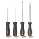 Набор HT1004C отверток "Home Series Gray" 4шт SL5x100+SL6x150+PH1x100+PH2x150, Deli