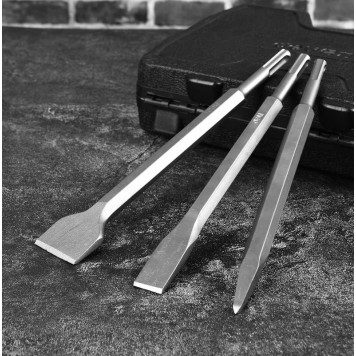 Зубило DH-HBZ25280-E1 плоское HEX17, 17x280x25мм Deli-3