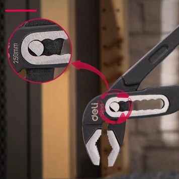 Клещи DL2610Z переставные усиленные 250мм, раскрытие до 60мм Deli-3