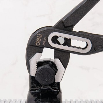 Клещи DL2610Z переставные усиленные 250мм, раскрытие до 60мм Deli-9