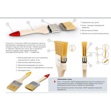 Кисть "Столичная" 137 08 035 АКОР КФ 35*8-2