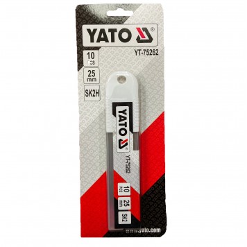 Лезвие YT-75262 сменные для ножа 25мм (10шт) SK2H YATO