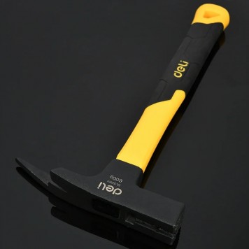 Молоток DL5060 кровельщика 600гр магнит, противоскользящий боек, фиберглассовая рукоять Deli-7