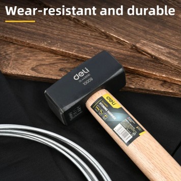 Кувалда DL448010 1 кг, деревянная рукоять Deli-6