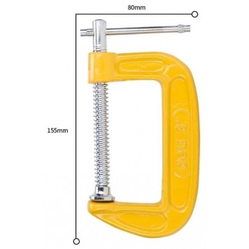 Струбцина DL-G203 G-образная усиленная высота зажима 75мм Deli-1
