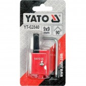 Стамеска YT-62840 угловая 9х9мм 40Cr, алюминиевый корпус YATO