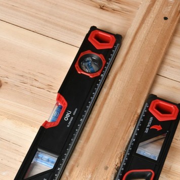 Уровень DL290800K зеркальный глазок, двухсторонняя фрезеровка 80 см Deli-2