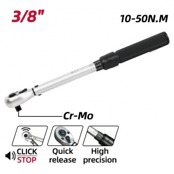 Ключ DL170050 динамометрический 10-50Нм, 3/8", 72 зуба Deli-1