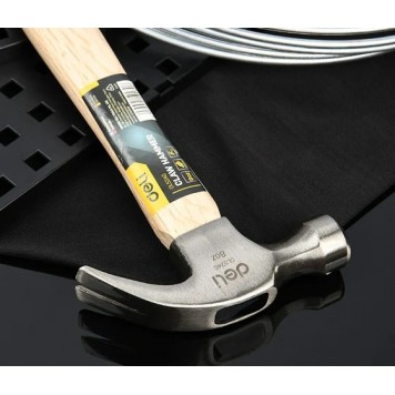 МолотокDL5240 гвоздодер 250 гр деревянная рукоять Deli-3