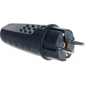 Вилка (Каучук) Универсал с З/К прямая чёрная-1