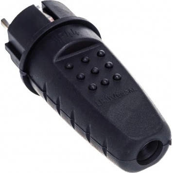 Вилка (Каучук) Универсал с З/К прямая чёрная-5