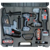 Аккум. бесщеточный E0093 НАБОР 4в1 PROFIPOWER ProfiSet-4F18 (Li-ion-2х4АчE0081, E0080, T0056, T0058)