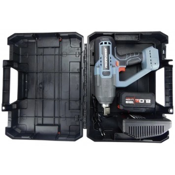 Гайковёрт E0189 бесщ. ударный PROFIPOWER T-2500N (18В,Li-ion-1шт, 8.0Ач, 2500Нм, З/У,-1