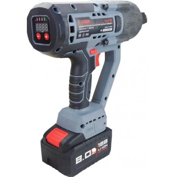 Гайковёрт E0189 бесщ. ударный PROFIPOWER T-2500N (18В,Li-ion-1шт, 8.0Ач, 2500Нм, З/У,-10
