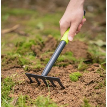 Грабли DL580813 садовые ручные пятизубчатые длина 30 см, защита от ржавчины и коррозии Deli-12