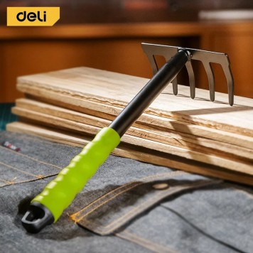 Грабли DL580813 садовые ручные пятизубчатые длина 30 см, защита от ржавчины и коррозии Deli-10