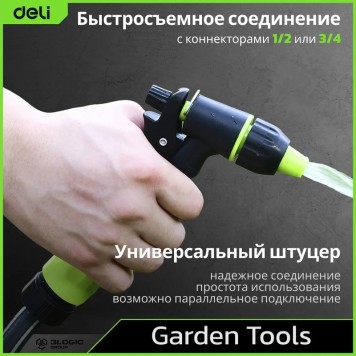 Пистолет DL8757 распылитель поливочный 3 режима распыления, пластиковый Deli-4