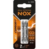 Биты двусторонние 336004 COREBIT SET2 2Х PH2-PH2, PH1-PH3x50 мм, 2 шт карта NOX