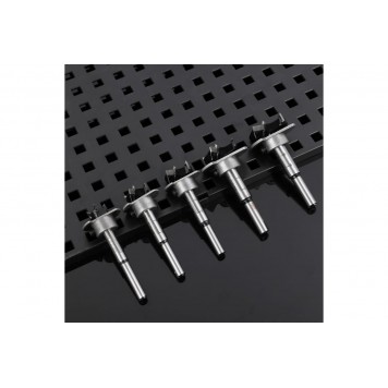 Фрезы DH-MKK005-ED1 набор Форстнера 5 шт (15/20/25/30/35мм) ограничитель глубины, Deli-1