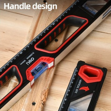 Уровень DL2901000K зеркальный глазок, двухсторонняя фрезеровка 100 см Deli-5