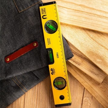 Уровень DL290500 строительный магнитный 3 глазка 50 см Deli-4