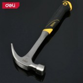 Молоток DL5073 гвоздодер цельнокованный 550 гр, прорезиненная рукоять Deli