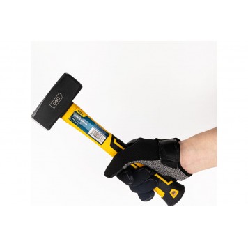 Кувалда DL447010 с фибергласовой рукояткой 1 кг, Deli-3