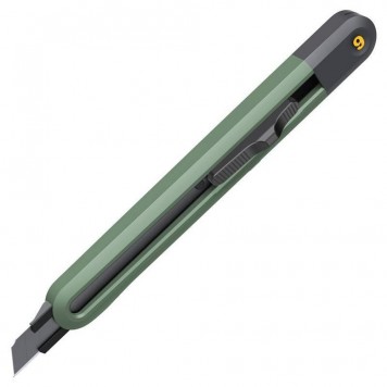 Нож технический HT4009L "Home Series Green" 9 мм, сегментированное лезвие Deli