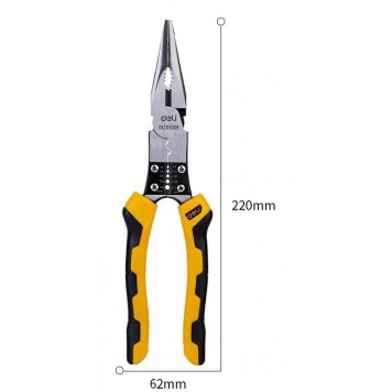 Тонкогубцы DL101008 многофункциональные 220 мм Deli-2