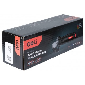 Угловая шлифмашинка DE-JM125-4E 890 Вт, 125 мм Deli "Red Line"-5