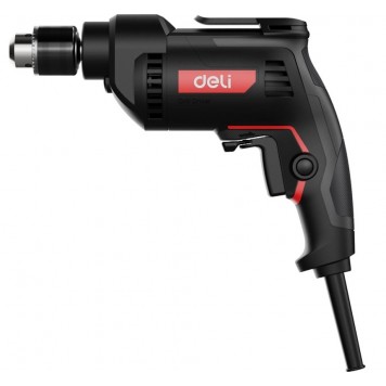 Дрель безударная DE-DZ10-2E сетевая 500 Вт, ключевой патрон 10 мм Deli "Red Line"-4