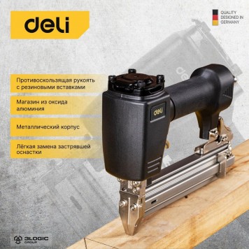 Нейлер пневматический DL-QDQ-F30B (скобы 47/300/F 10-30 мм) DELI-9