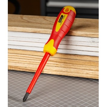 Отвёртка DL518150 диэлектрическая до 1000В крестовая PH3х150 мм Deli-6