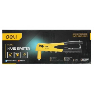 Заклёпочник DL2310 ручной 250 мм (диаметр 2,4/3,2/4,0/4,8 мм) Deli-4