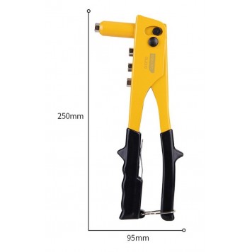 Заклёпочник DL2310 ручной 250 мм (диаметр 2,4/3,2/4,0/4,8 мм) Deli-2