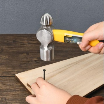 Молоток DL443020 рихтовочный 900 гр, фиберглассовая рукоять Deli-3