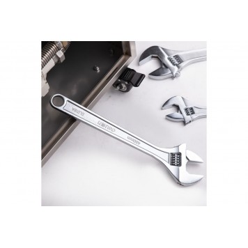 Ключ DL018A разводной 450 мм, 0-55 мм хромированный Deli-2