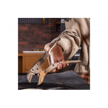 Клещи DL109010 сварочные с  прямыми губками 250мм, Deli-3