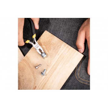 Плоскогубцы DL20026 удлиненные мини 125мм, прорезиненная двухкомпонентная рукоять, Deli-2