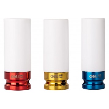 Набор DL2003Q ударных головок 3 шт 17/19/21 мм, сталь Cr-Mo, Deli-3