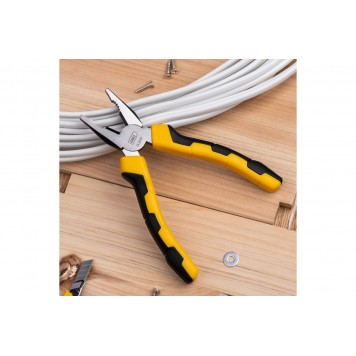 Плоскогубцы DL2007 комбинированные 180мм, двухкомпонентная рукоять Deli-4