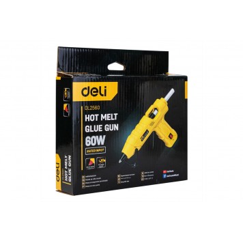 Термопистолет DL2560 клеевой 60 Вт, диаметр стержня 11 мм DELI-11