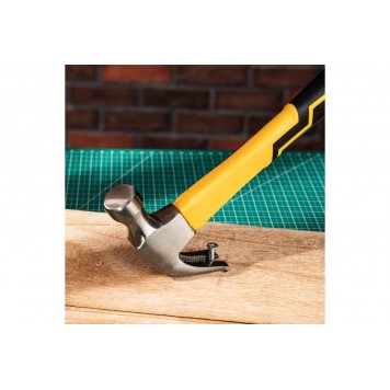 Молоток DL5001 с гвоздодером 250 гр фибергласовая рукоять, Deli-5