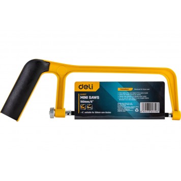 Ножовка DL6007 150мм по металлу, дереву, пластику, Deli-4