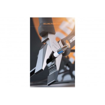 Плоскогубцы HT2007C комбинированные "Home Series Gray" 180мм, Deli-3