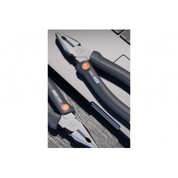 Плоскогубцы HT2007C комбинированные "Home Series Gray" 180мм, Deli-4