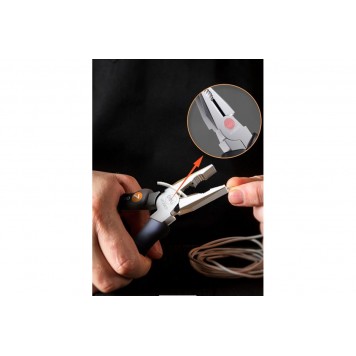 Плоскогубцы HT2007C комбинированные "Home Series Gray" 180мм, Deli-5