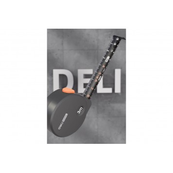 Рулетка HT8316C "Home Series Gray" 3мх16мм, Deli-3